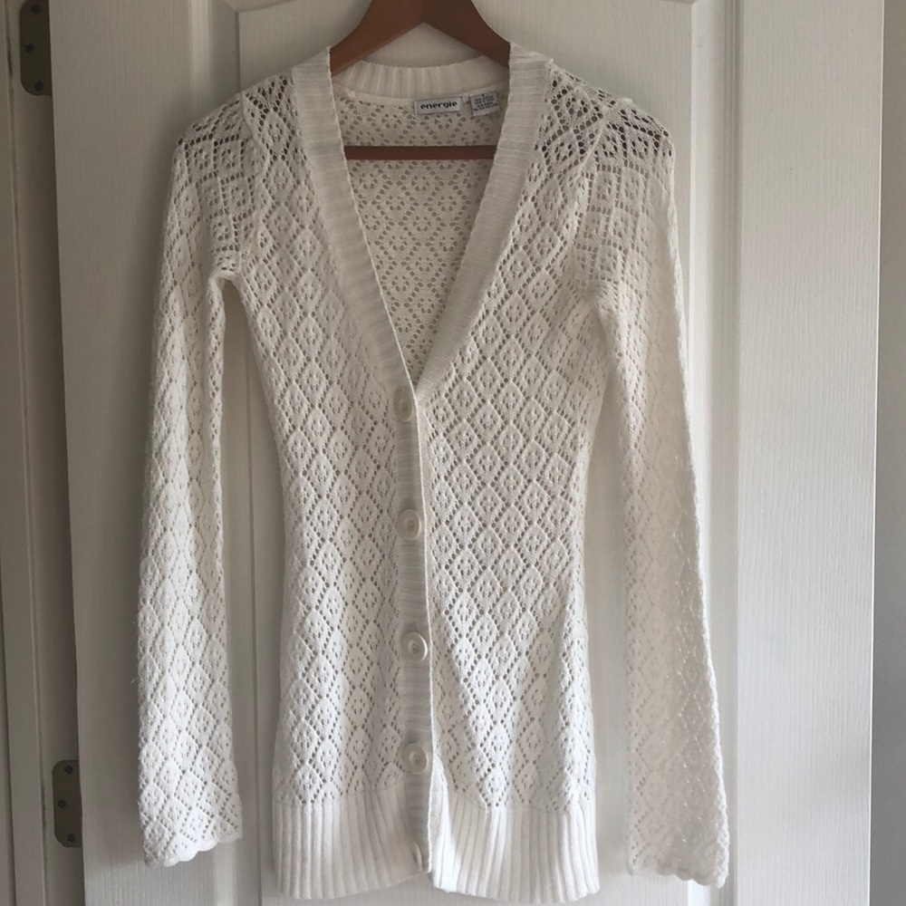 Energie Small soft white cardigan